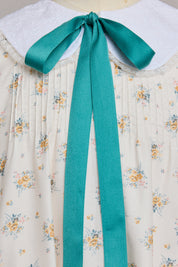 Bubble Dress Long Sleeve in Yellow Roses - Designed by Ingrid Lewis - Strawberries & Cream