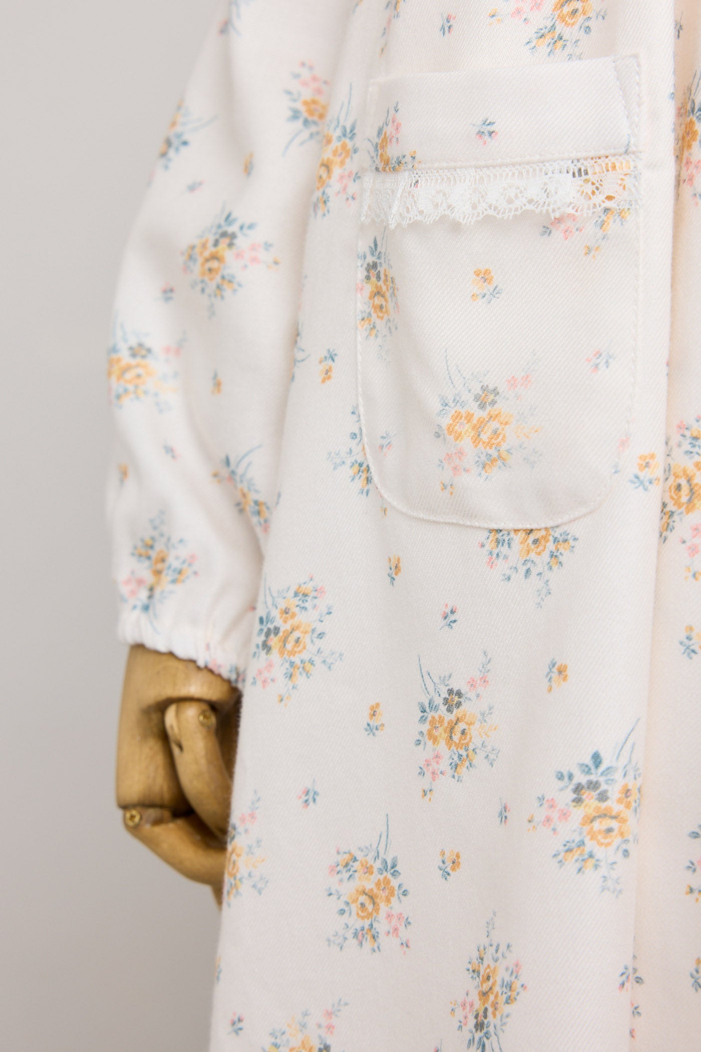 Bubble Dress Long Sleeve in Yellow Roses - Designed by Ingrid Lewis - Strawberries & Cream