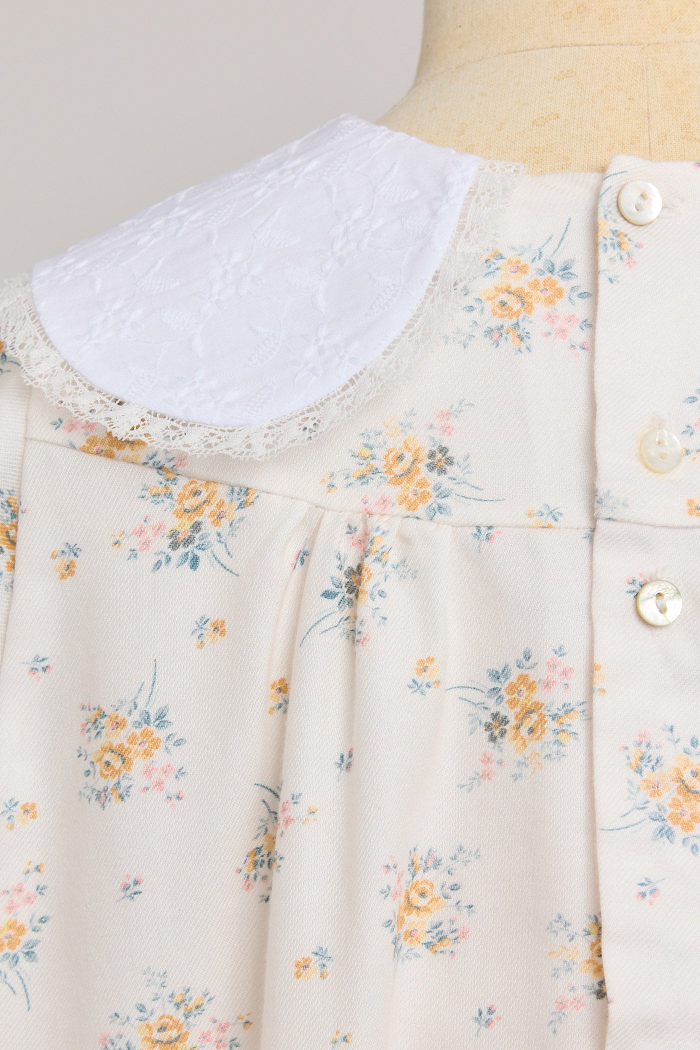 Bubble Dress Long Sleeve in Yellow Roses - Designed by Ingrid Lewis - Strawberries & Cream