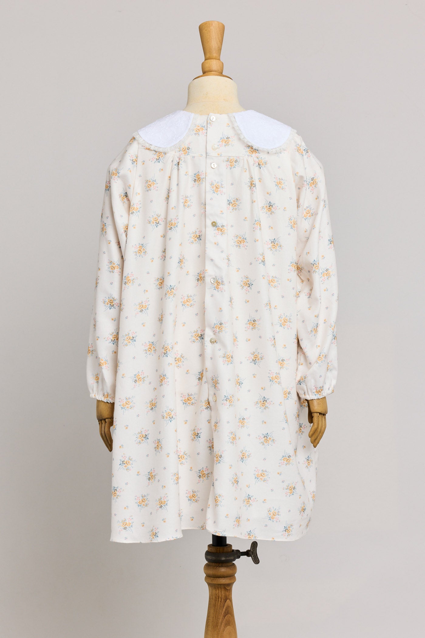 Bubble Dress Long Sleeve in Yellow Roses - Designed by Ingrid Lewis - Strawberries & Cream