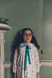 Bubble Dress Long Sleeve in Yellow Roses - Designed by Ingrid Lewis - Strawberries & Cream
