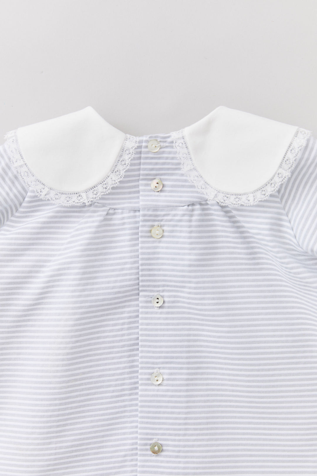 Baby Bubble Long Sleeve Dress in Grey Stripes - Designed by Ingrid Lewis - Strawberries & Cream