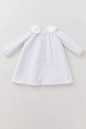 Bubble Dress Long Sleeve in Grey Stripes - Designed by Ingrid Lewis - Strawberries & Cream