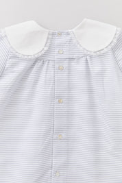 Bubble Dress Long Sleeve in Grey Stripes - Designed by Ingrid Lewis - Strawberries & Cream