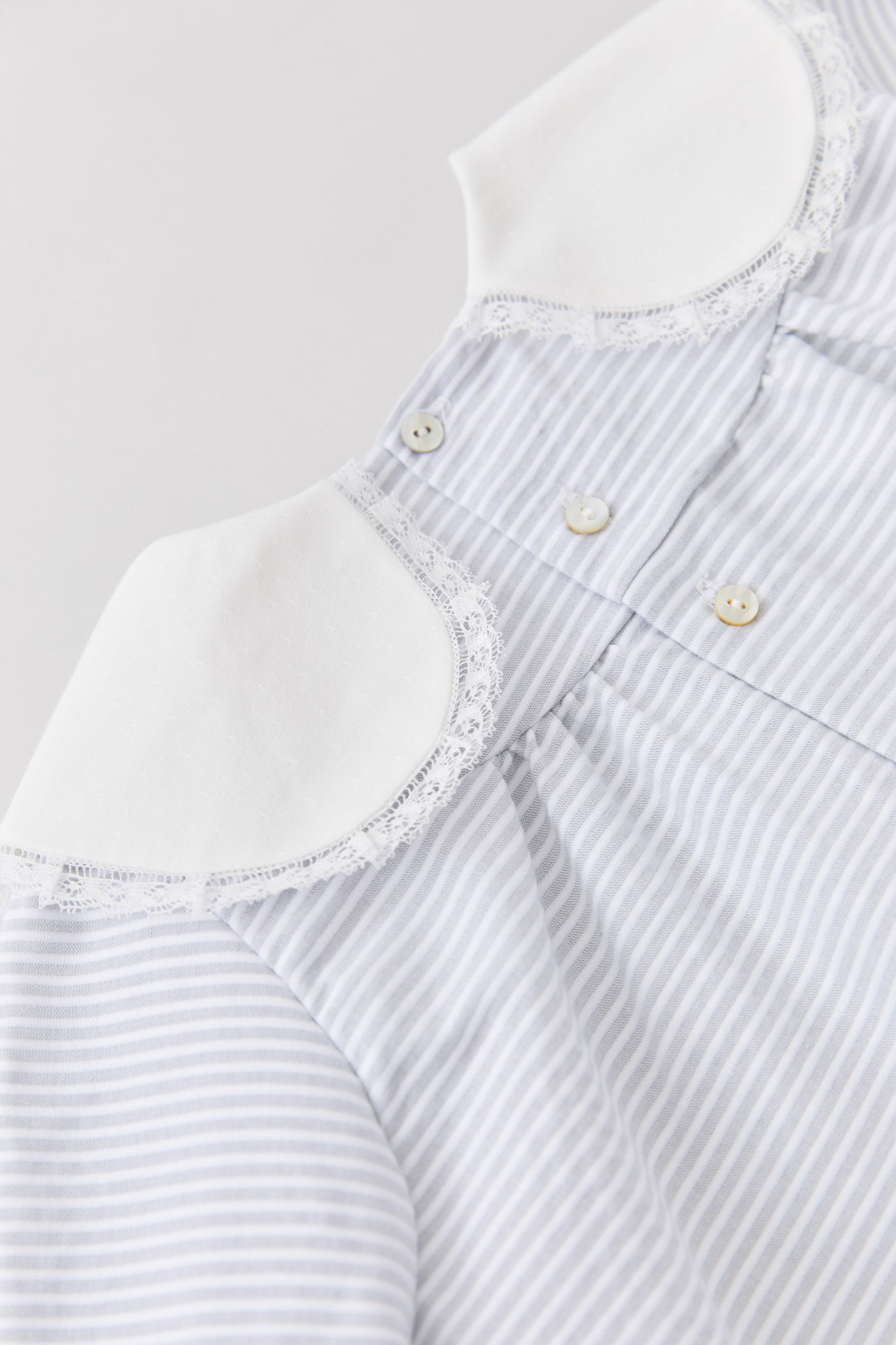 Bubble Dress Long Sleeve in Grey Stripes - Designed by Ingrid Lewis - Strawberries & Cream