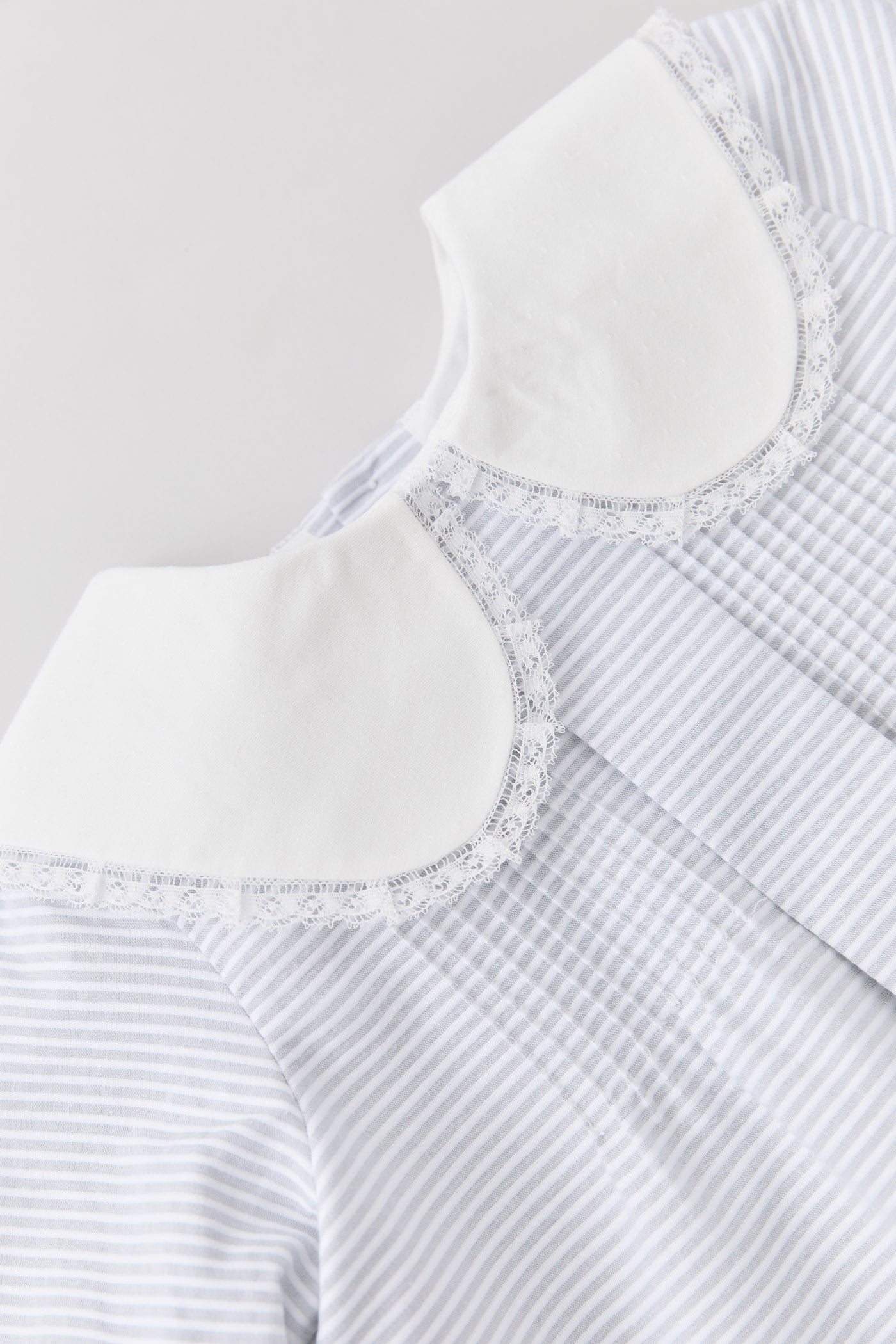 Bubble Dress Long Sleeve in Grey Stripes - Designed by Ingrid Lewis - Strawberries & Cream