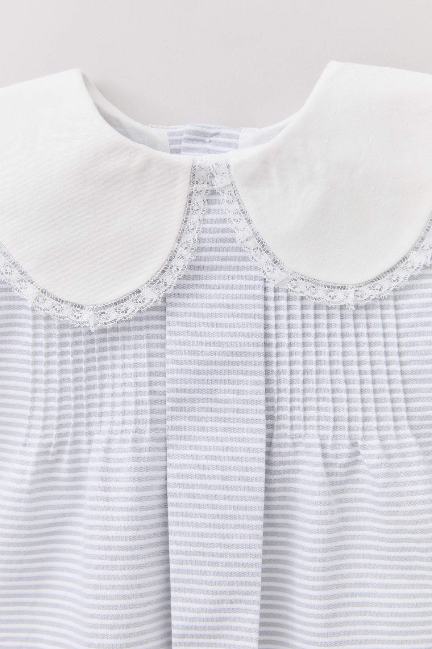 Bubble Dress Long Sleeve in Grey Stripes - Designed by Ingrid Lewis - Strawberries & Cream