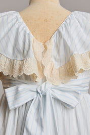 Butterfly Dress  Blue Stripes - Designed by Ingrid Lewis - Strawberries & Cream