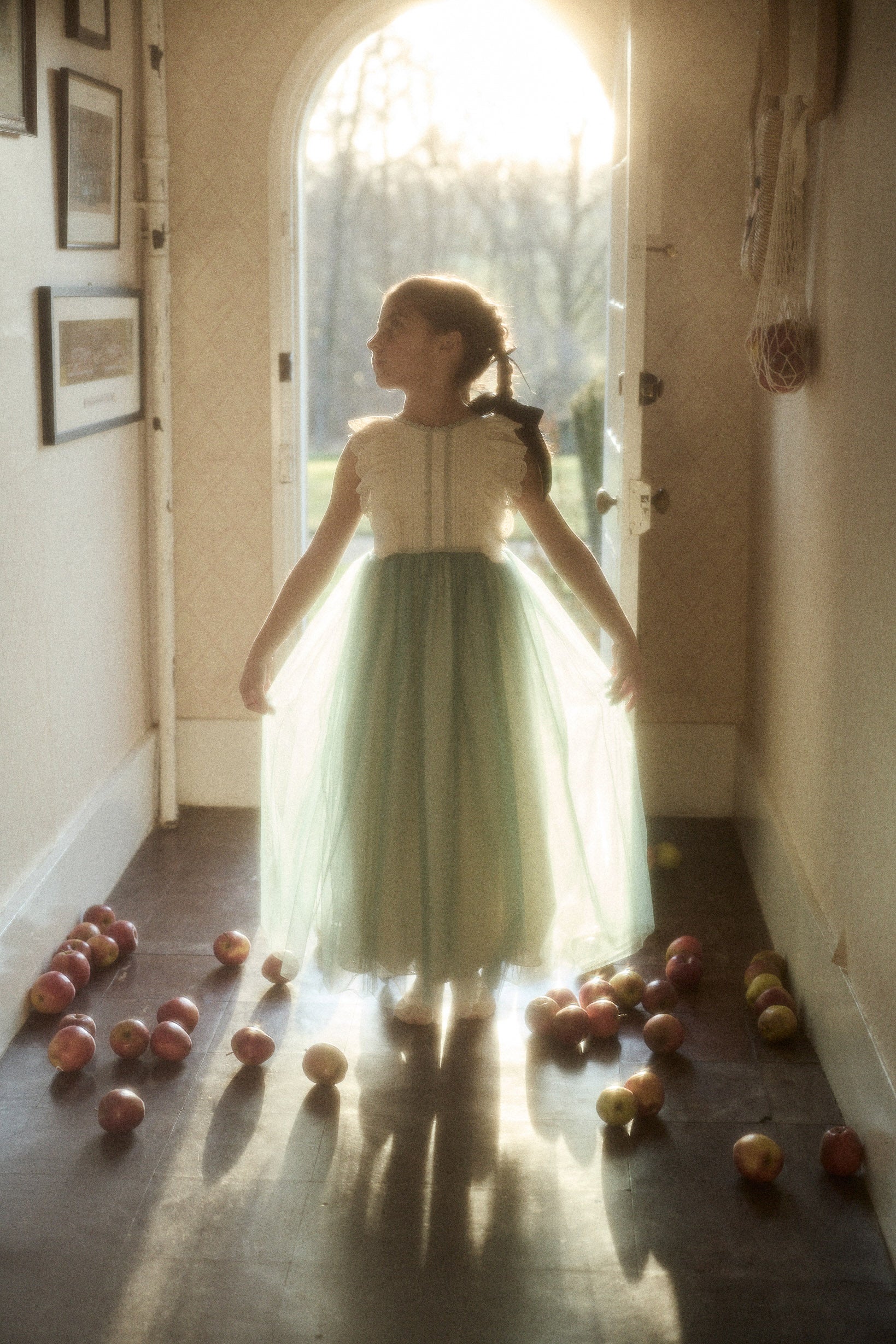 Butterfly Dress in Cream Mint - Designed by Ingrid Lewis - Strawberries & Cream