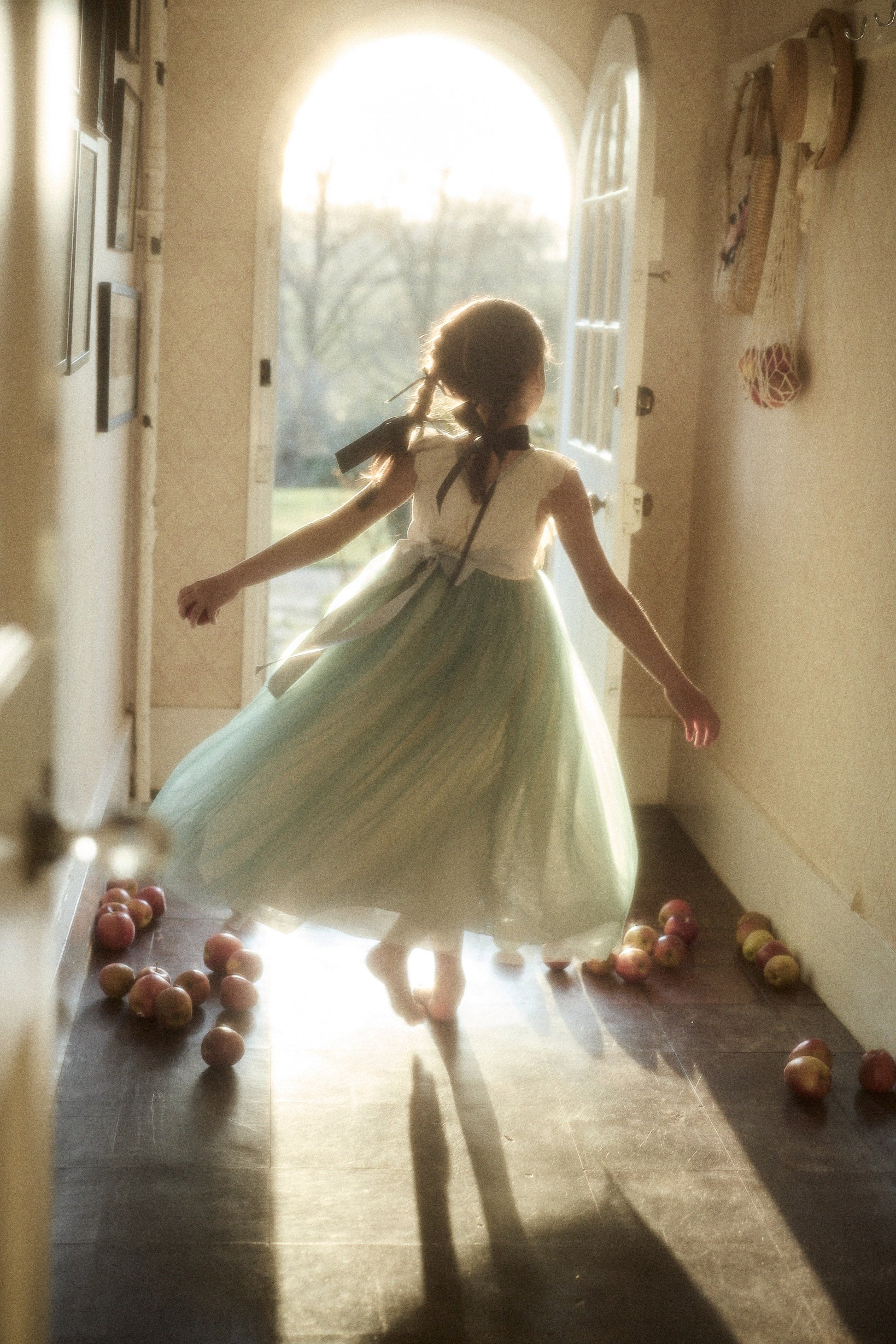 Butterfly Dress in Cream Mint - Designed by Ingrid Lewis - Strawberries & Cream