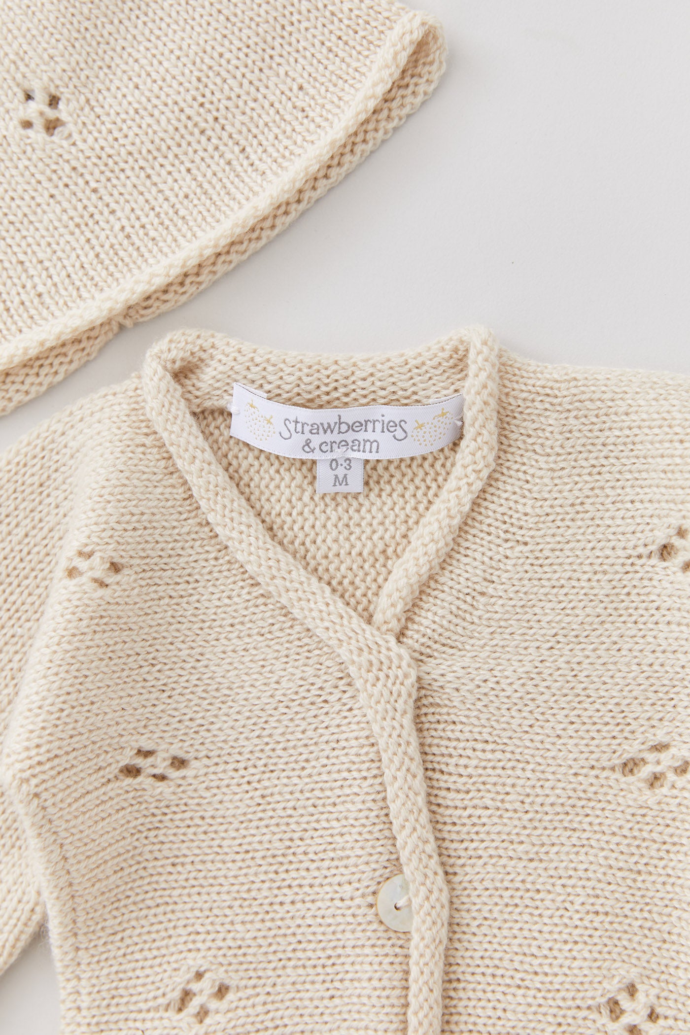 Cashmere Diamond 3 Pieces With Sweater Set in Latte - Designed by Ingrid Lewis - Strawberries & Cream