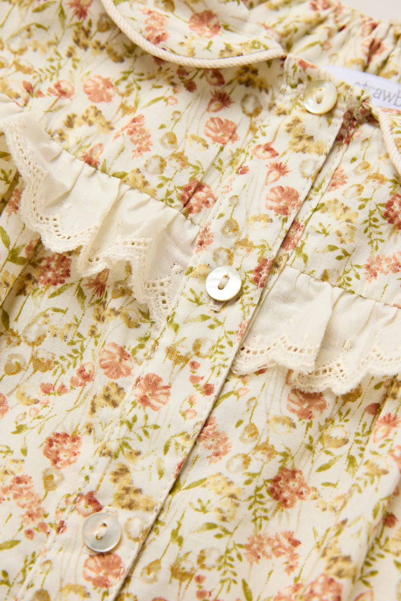 Cranberry Blouse Beige Tangerine - Designed by Ingrid Lewis - Strawberries & Cream