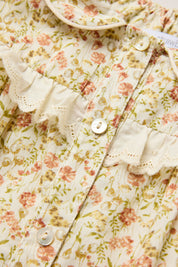 Cranberry Blouse Beige Tangerine - Designed by Ingrid Lewis - Strawberries & Cream