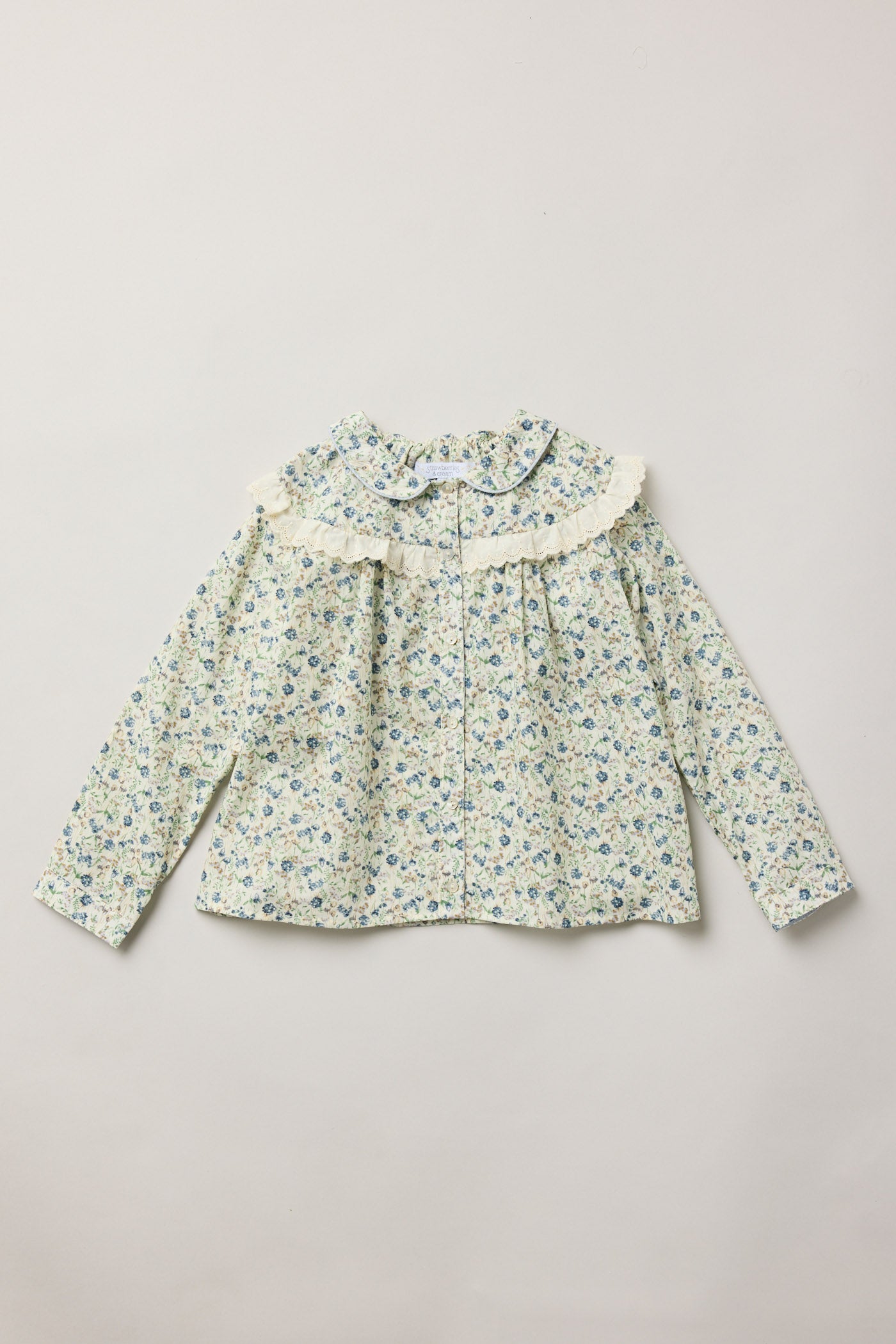 Cranberry Blouse Hydrangea Blooms - Designed by Ingrid Lewis - Strawberries & Cream