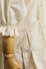 Custard Dress Cream in Gold Glitter - Designed by Ingrid Lewis - Strawberries & Cream