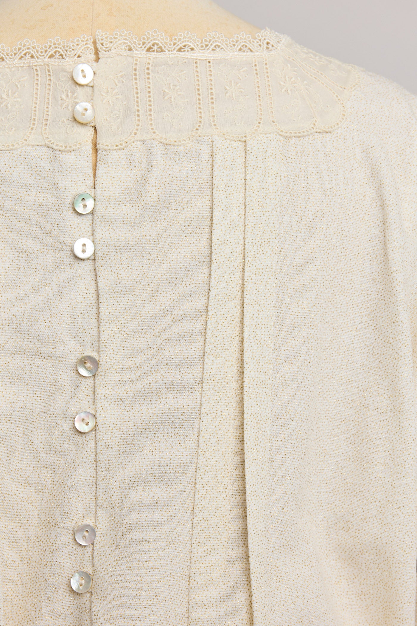Custard Dress Cream in Gold Glitter - Designed by Ingrid Lewis - Strawberries & Cream