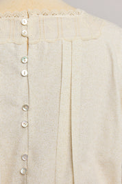 Custard Dress Cream in Gold Glitter - Designed by Ingrid Lewis - Strawberries & Cream