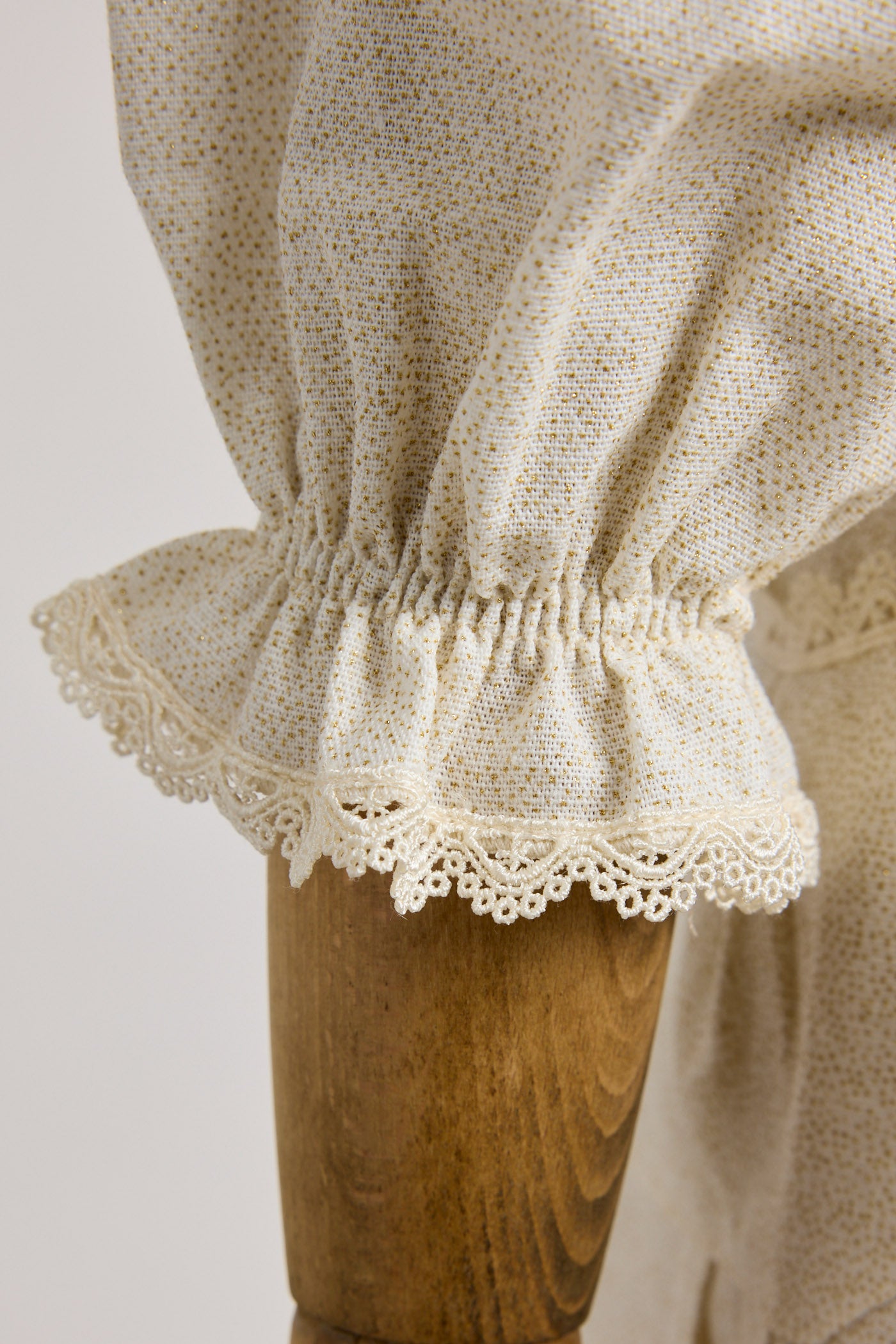 Custard Dress Cream in Gold Glitter - Designed by Ingrid Lewis - Strawberries & Cream