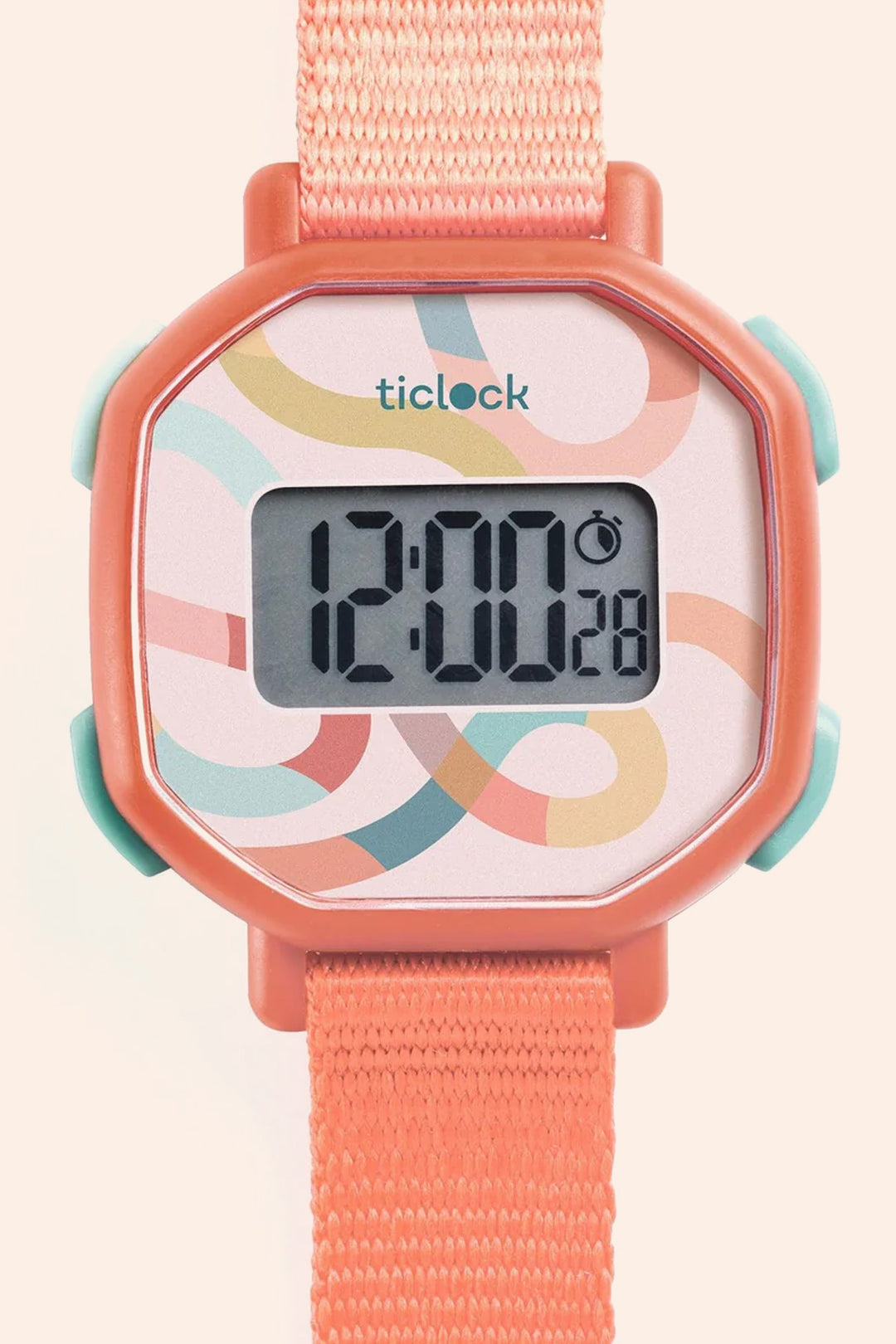 Digital Watch - Pastel VoluteTiclock Digital Watch - Pastel Volute