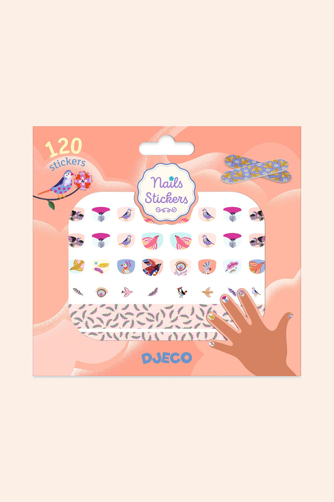 Djeco - Nails Stickers - Feathers