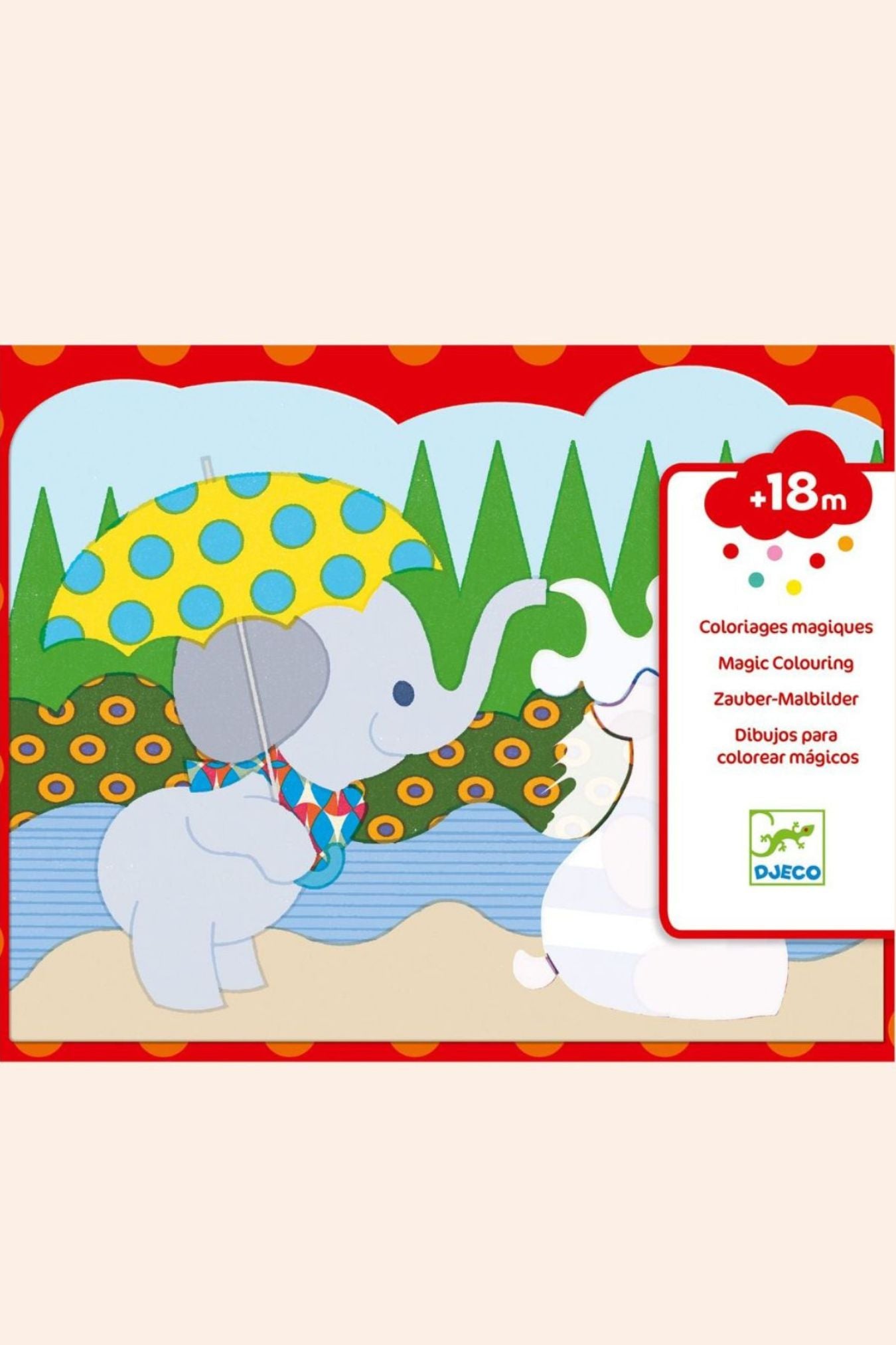 Djeco- Hidden Outside - Magic Colouring - Strawberries & Cream