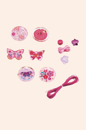 Djeco -285 Fancy Beads - Butterflies- Strawberries - and - Cream - Accessories