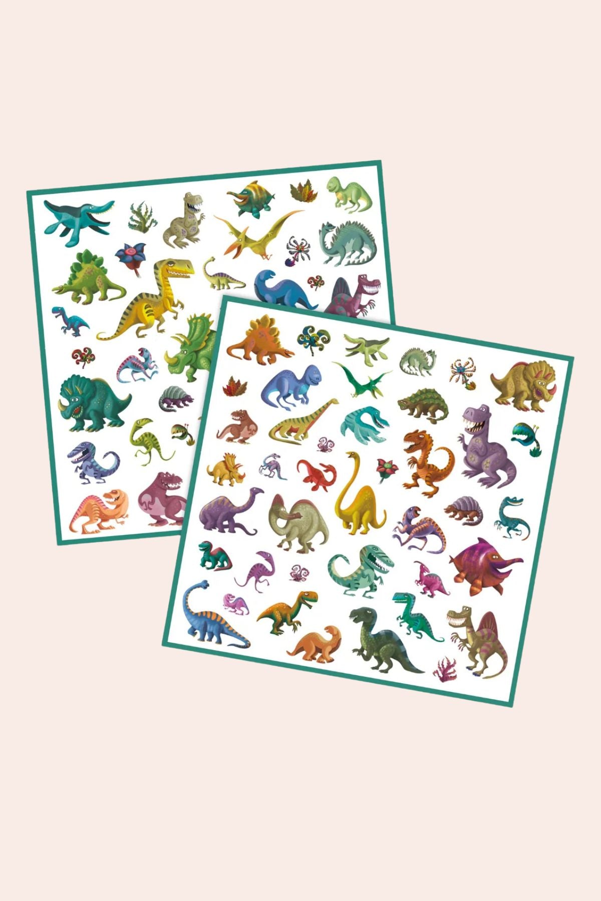 Djeco - 160 Stickers - Dinosaurs - Strawberries & Cream 