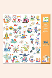 Djeco - 160 Stickers - Gazette - Strawberries & Cream - Ingrid Lewis - Designer