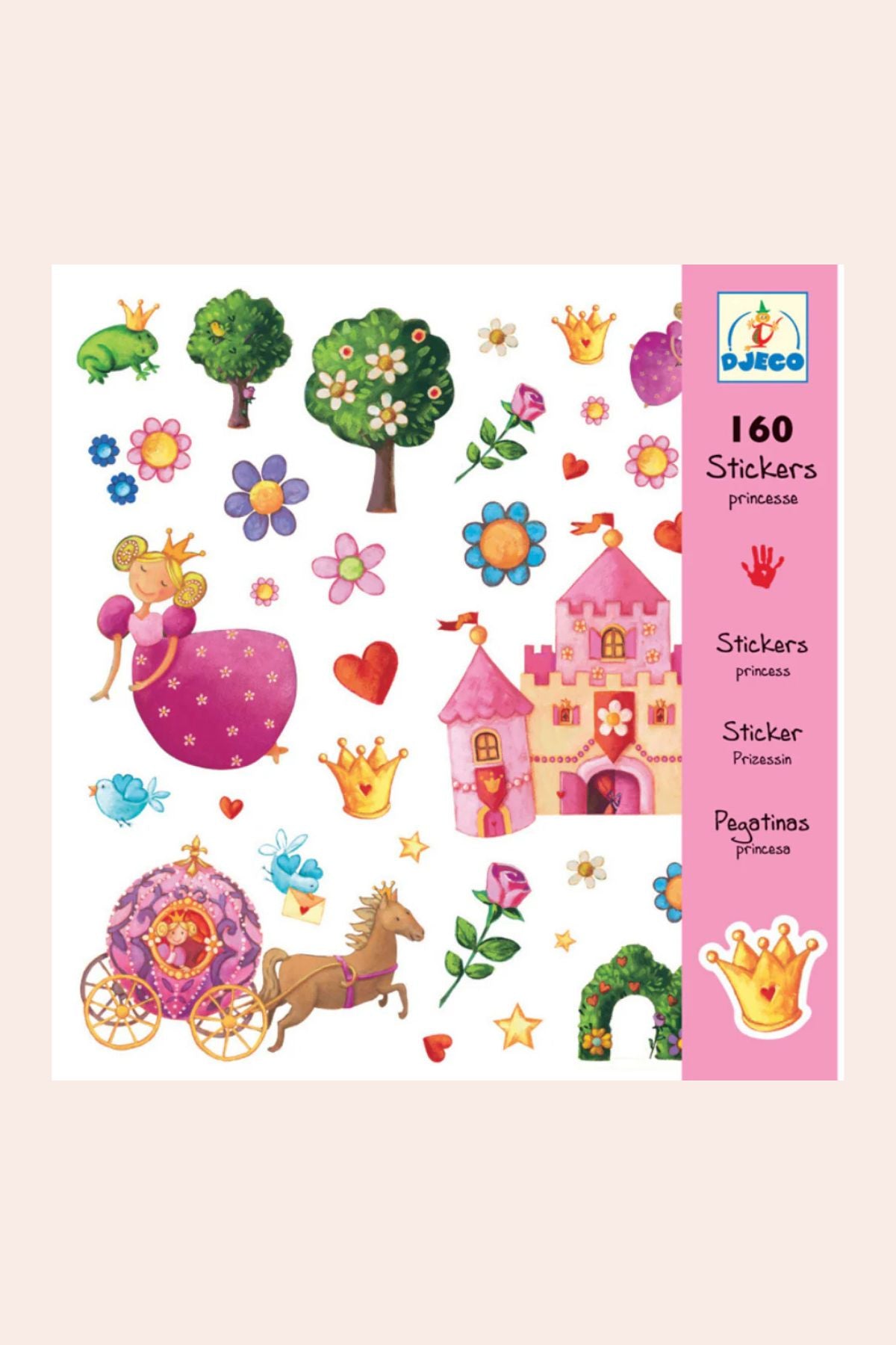 Djeco - 160 Stickers - Princess Marguerite - Strawberries & Cream 