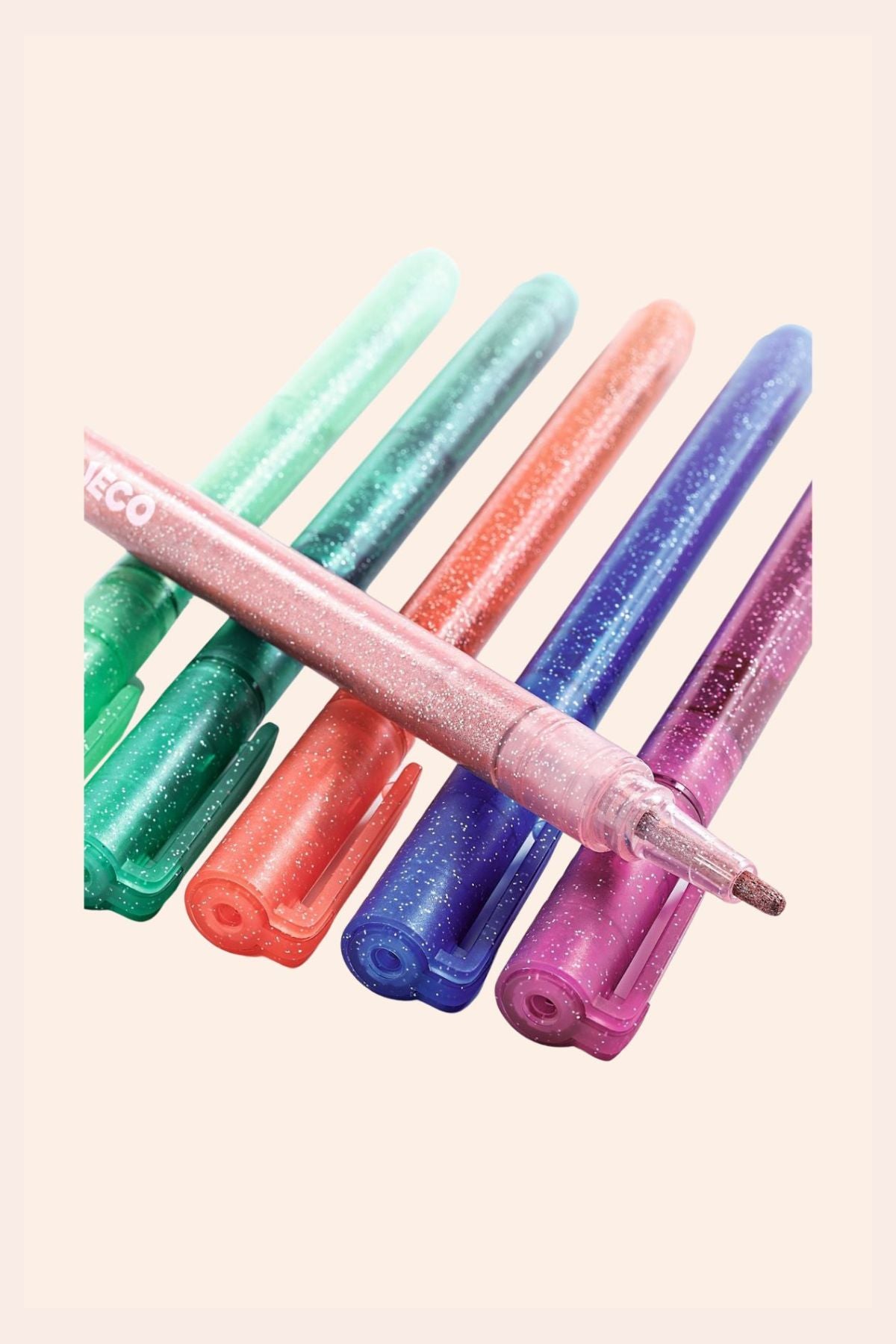 Djeco - 6 Glitter Markers - Sweet - Strawberries & Cream- Ingrid Lewis - Designer