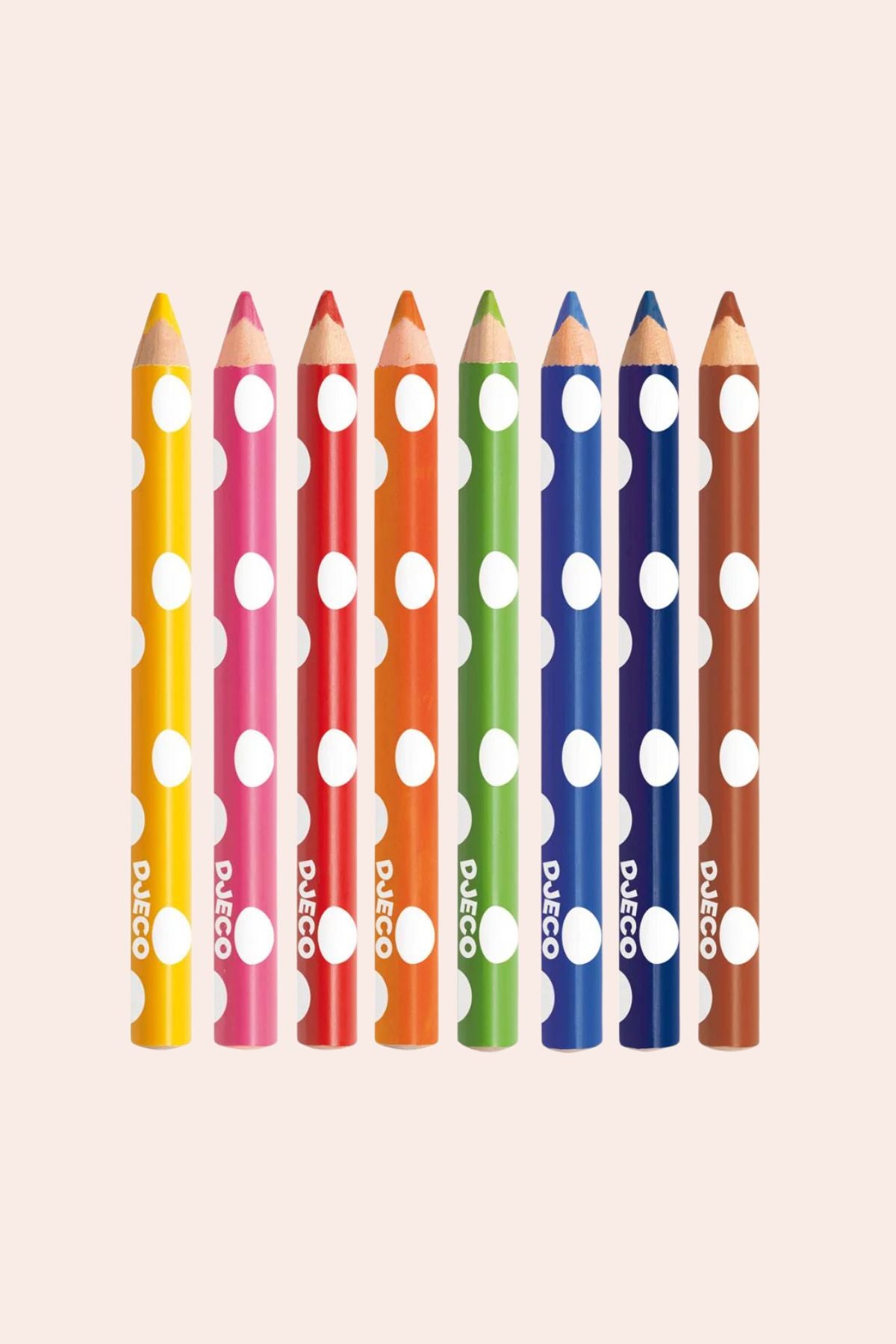 Djeco - 8 Colouring Pencils for Little Ones - Strawberries & Cream 