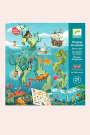 Djeco - Adventures at Sea - Sticker Story - Strawberries & Cream 