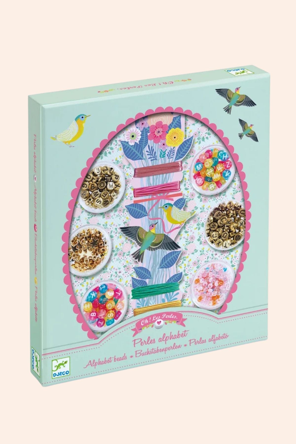 Djeco - Alphabet Beads - Strawberries & Cream
