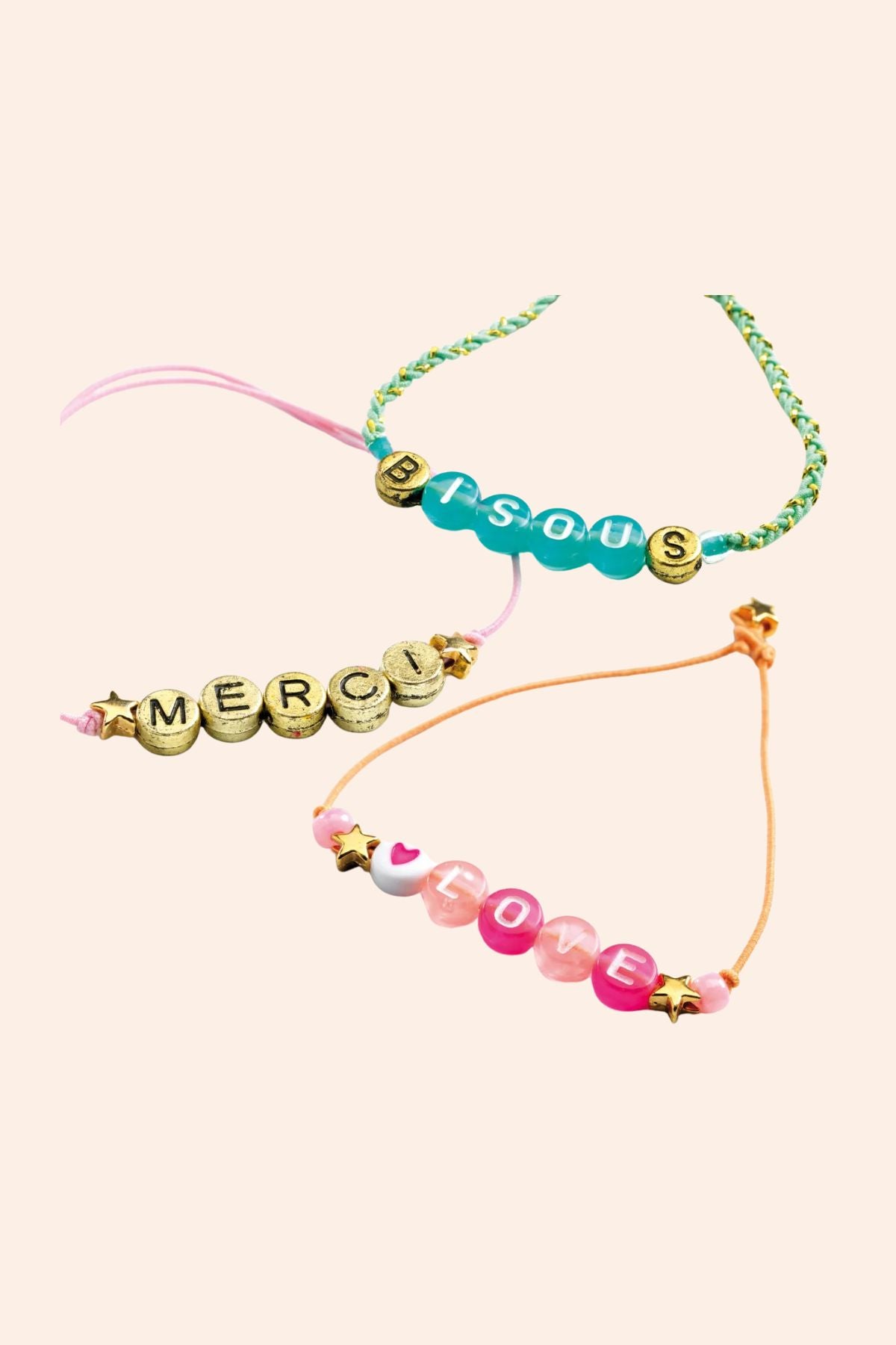 Djeco - Alphabet Beads - Strawberries & Cream