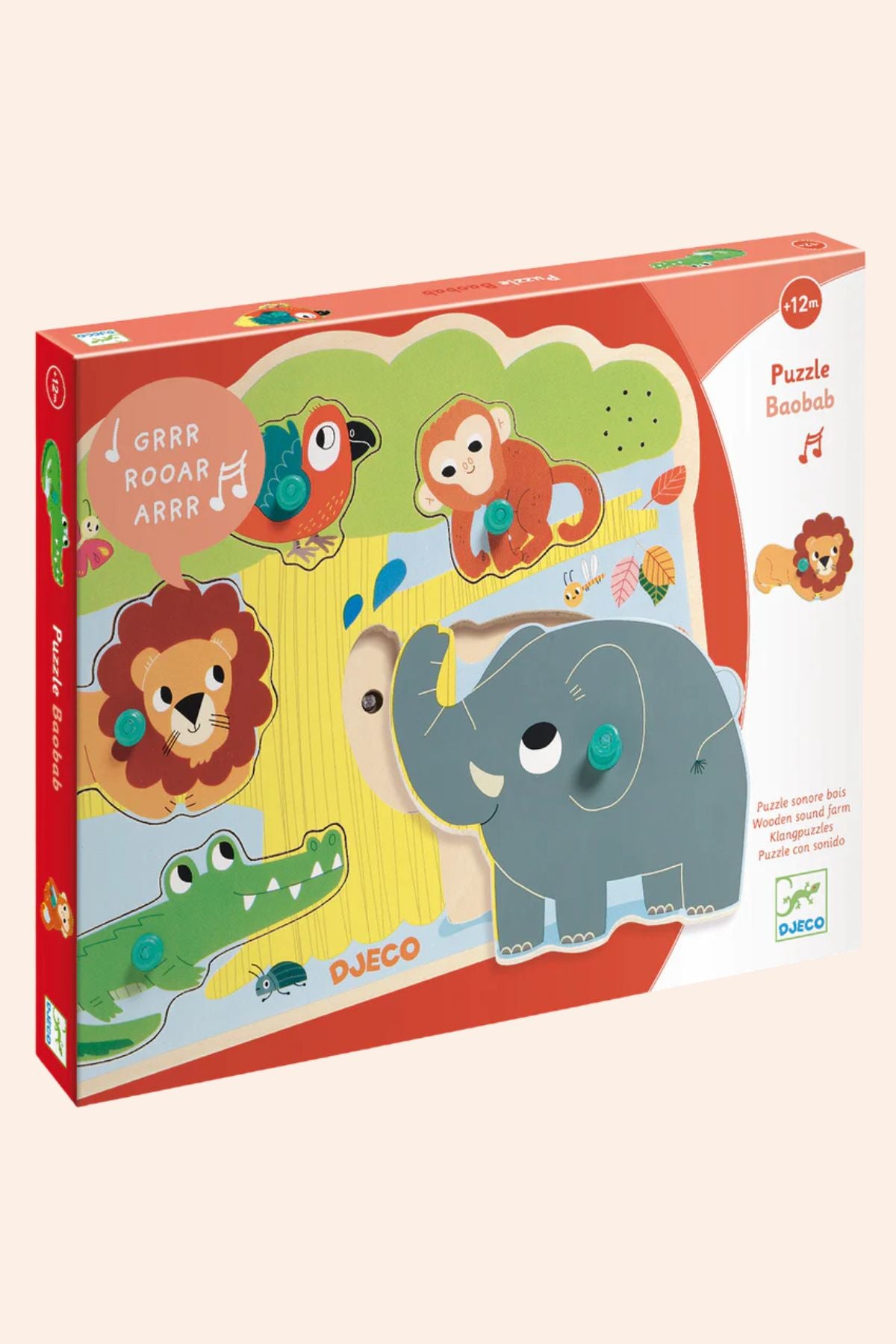 Djeco - Baobab Sound Puzzle - Strawberries & Cream  - Ingrid Lewis - Designer 