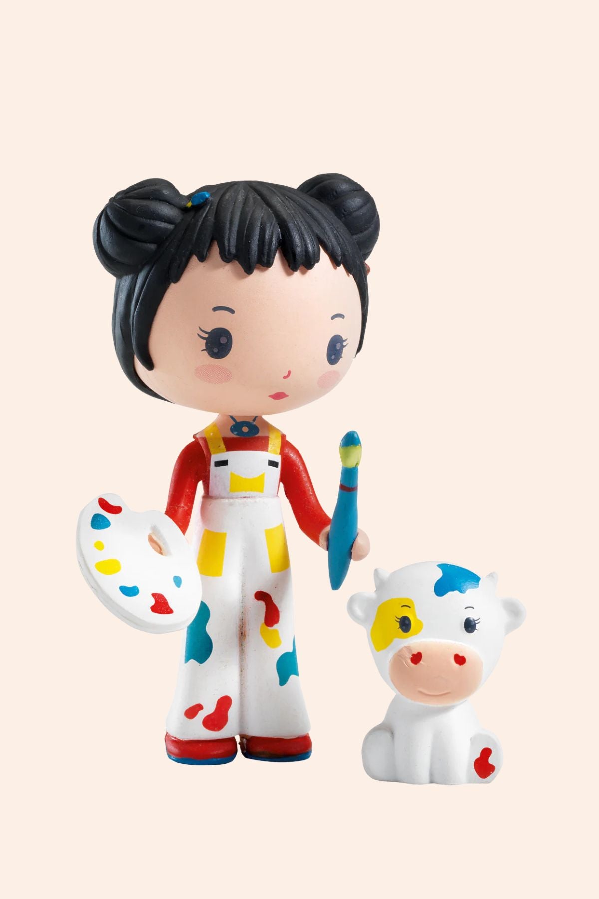 Djeco - Barbouille & Gribs Doll - Strawberries & Cream -  Figurines - Collectables - Fun for all - Dolls - Artistic - Arts and Crafts - Ingrid Lewis - Designer