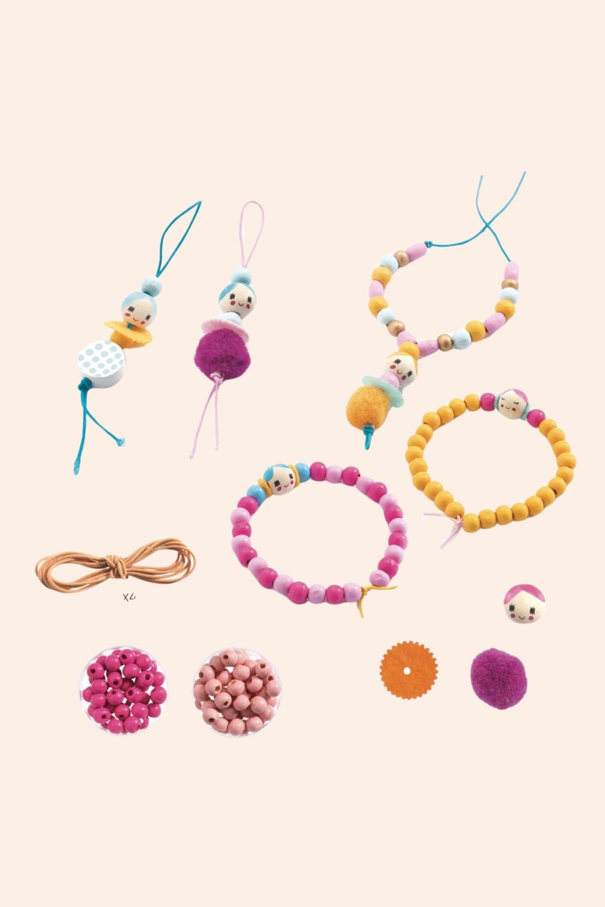 Djeco - Beads and Figurines - Oh Les Perles - Strawberries & Cream  - Ingrid Lewis - Designer 