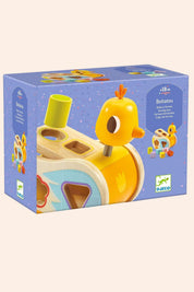 Djeco - Boitatou Wooden Duck - Shape Sorter - Strawberries & Cream - Ingrid Lewis - Designer
