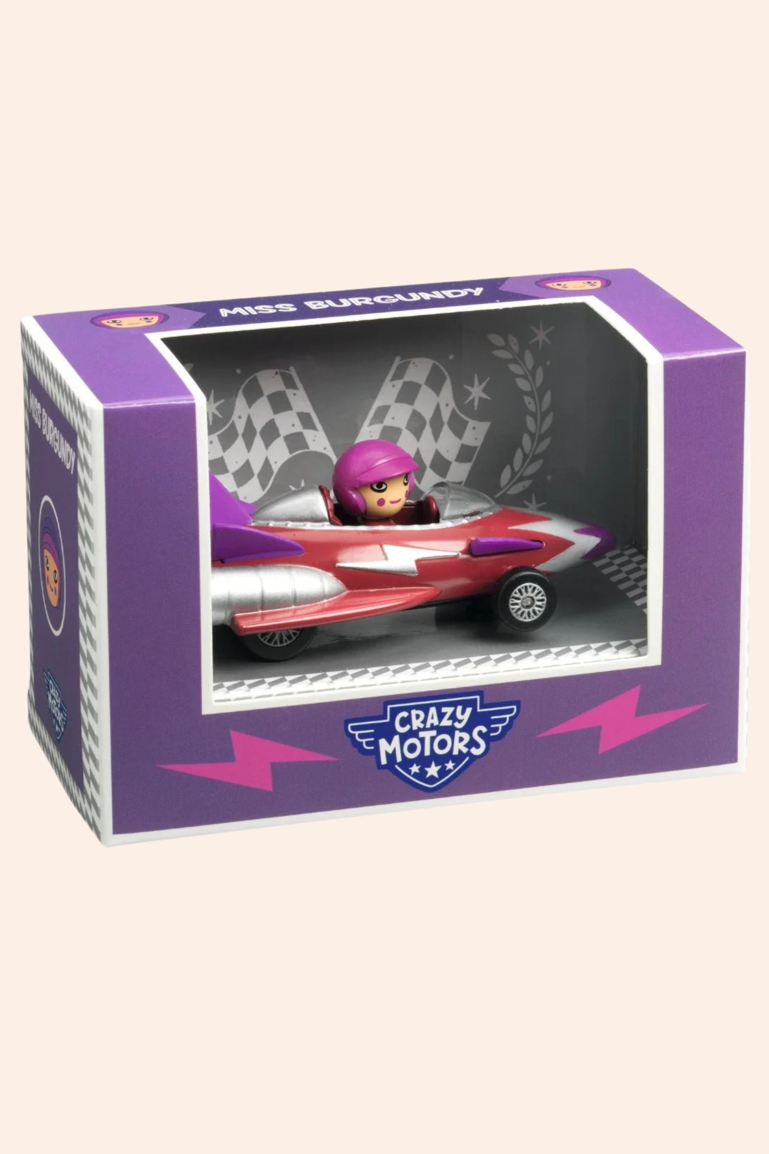 Djeco - Crazy Motors - Miss Burgundy Car - Strawberries & Cream 
