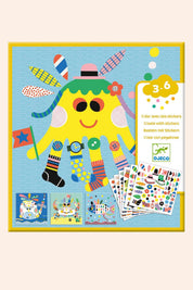 Djeco - Create With Stickers - Sea Creatures - Strawberries & Cream - Ingrid Lewis - Designer