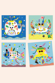 Djeco - Create With Stickers - Sea Creatures - Strawberries & Cream - Ingrid Lewis - Designer