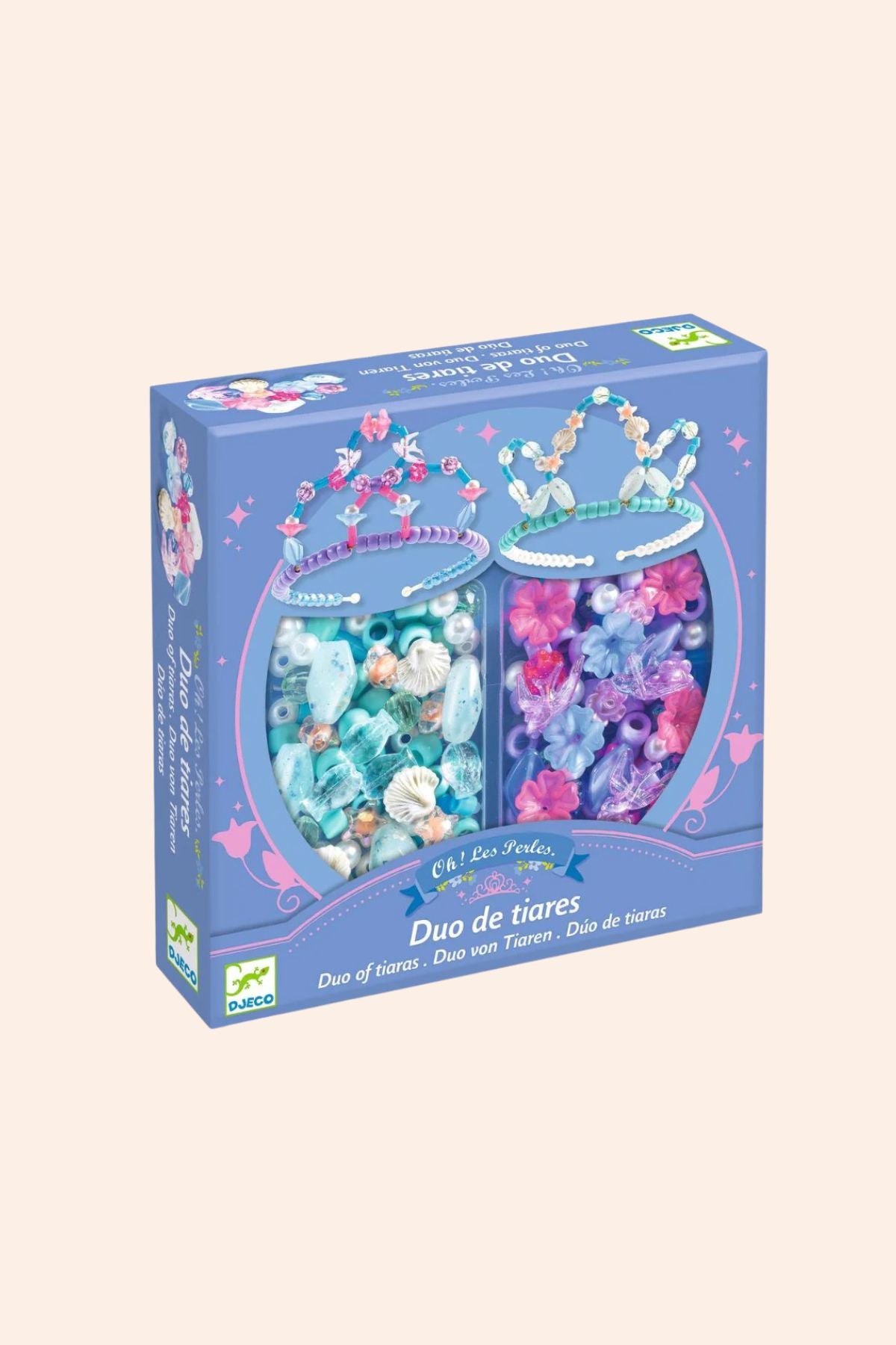  Box of two decorative jars with colourful contents Djeco_-_Duo__Of__Tiaras__Blue - - Ingrid Lewis -Designer
