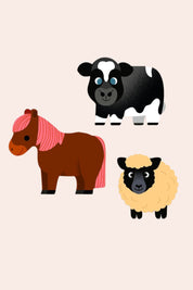 Djeco - Farm Animals - Stickers - Strawberries & Cream 