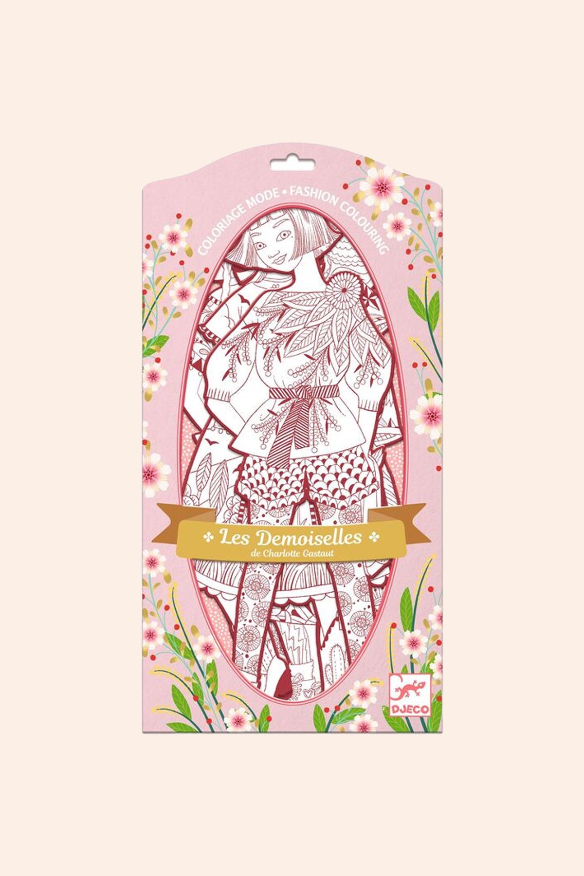 Djeco - Fiodor & Friends - Fashion Colouring - Les Demoiselles - Strawberries & Cream