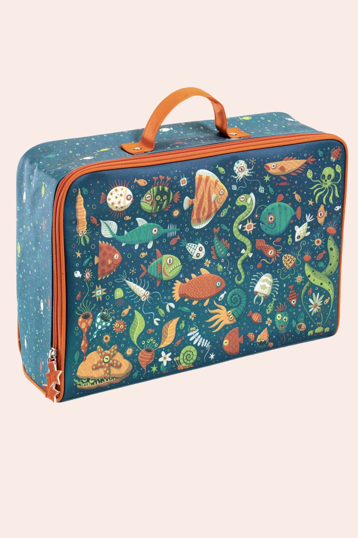 Djeco - Fishes Suitcase - Strawberries & Cream - Accessories - Luggage - Storage
