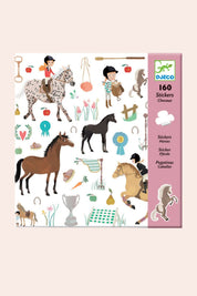  Djeco - Horses - 160 Stickers - Strawberries & Cream 