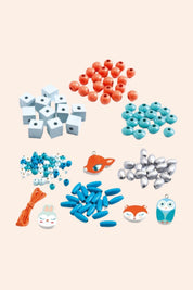 Djeco - Little Animals - 450 Wooden Beads - Strawberries & Cream