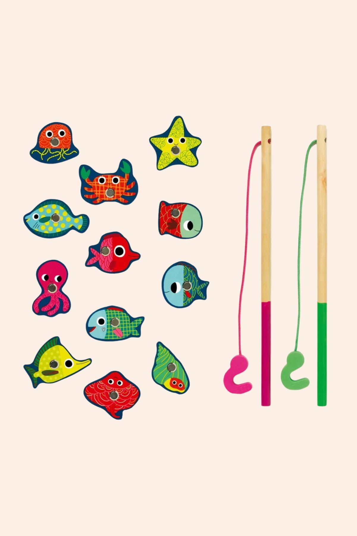 Djeco - Magnetic Fishing Colour - Strawberries & Cream 