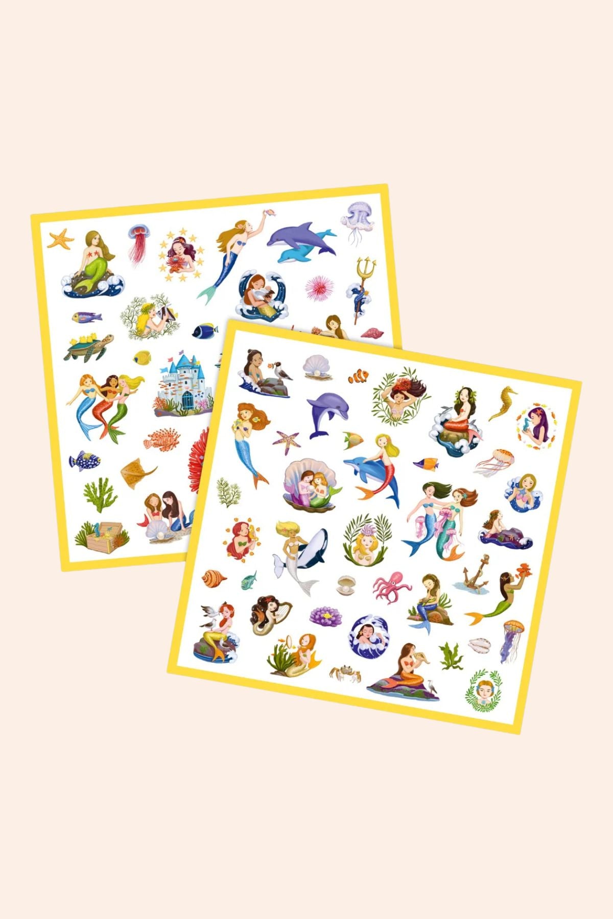 Djeco - Mermaids - 160 Stickers - Strawberries & Cream - Ingrid Lewis - Designer
Two sheets of mermaid-themed stickers.