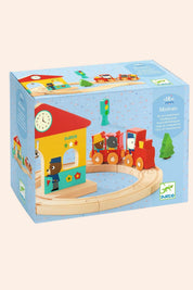 Djeco - Minitrain - Wooden Train Set - Strawberries & Cream - Ingrid Lewis - Designer